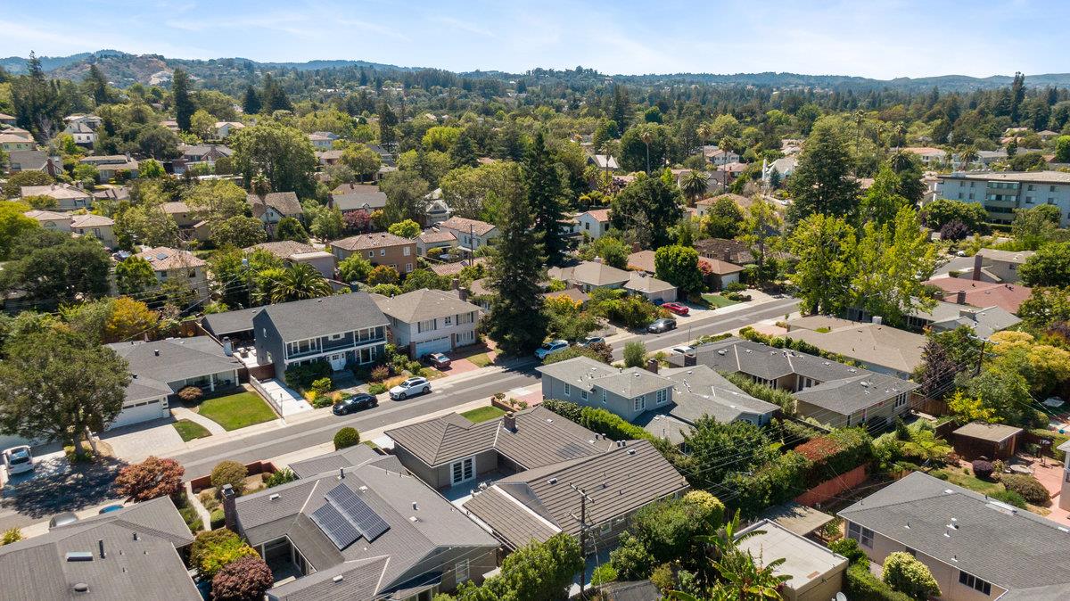 545 Alhambra Road San Mateo, CA 94402 - Photo 52 of 59 an aerial view of residential house with green space