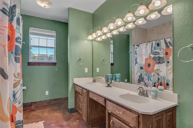 a room with furniture table and window