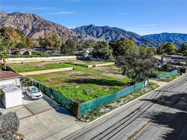 a view of a park with a large pool