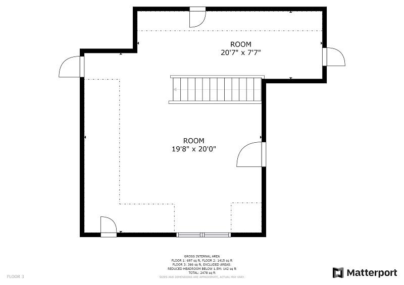 1961 Belleville Road Southwest Roanoke, VA 24015 - Photo 41 of 42 Upper level floor plan