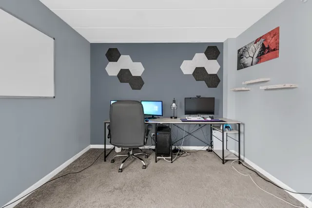 a view of workspace with a window