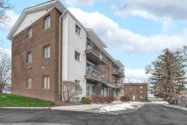 a front view of a building