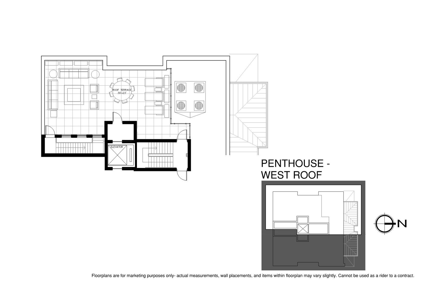 453 West Briar Place, Unit PHWEST Chicago, IL 60657 - Photo 8 of 8 a picture of a floor plan