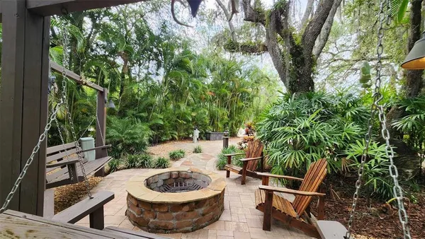 a view of a garden
