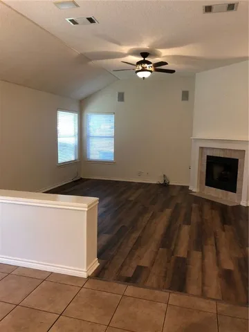 a view of a livingroom with a fireplace