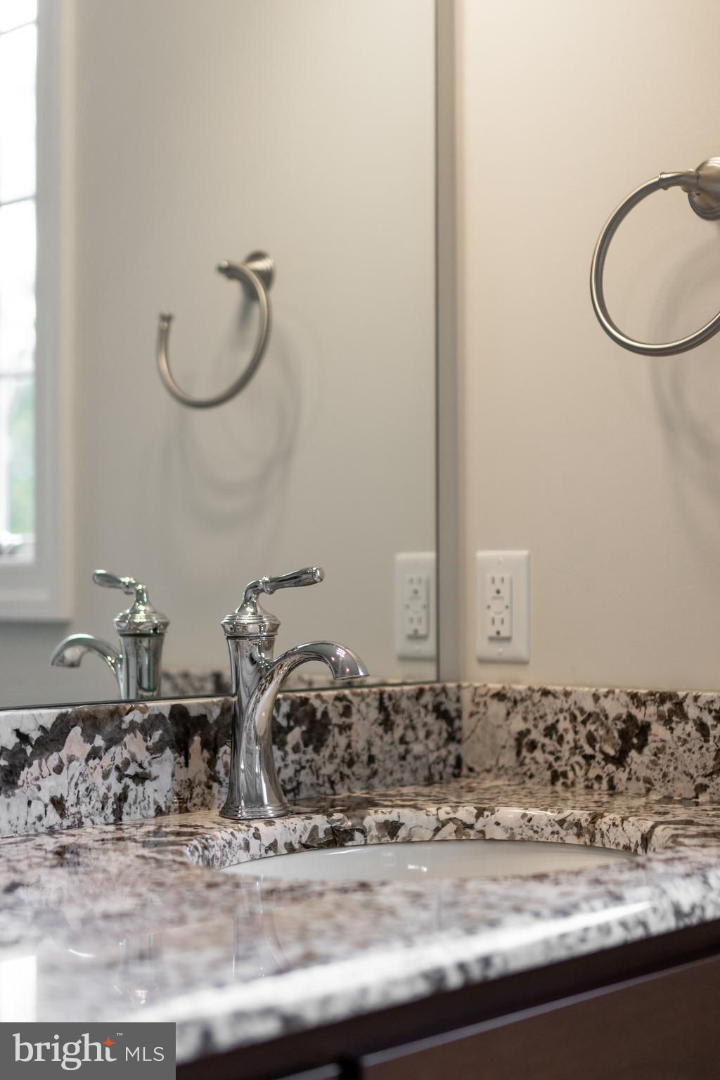 156 Brothers Court Port Matilda, PA 16870 - Photo 41 of 98 a bathroom with a granite countertop sink and a mirror