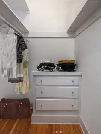 a view of dresser and window