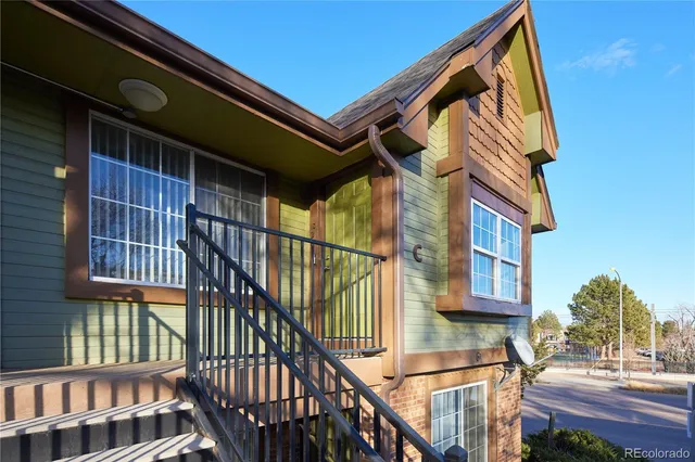 a view of a house with a small space