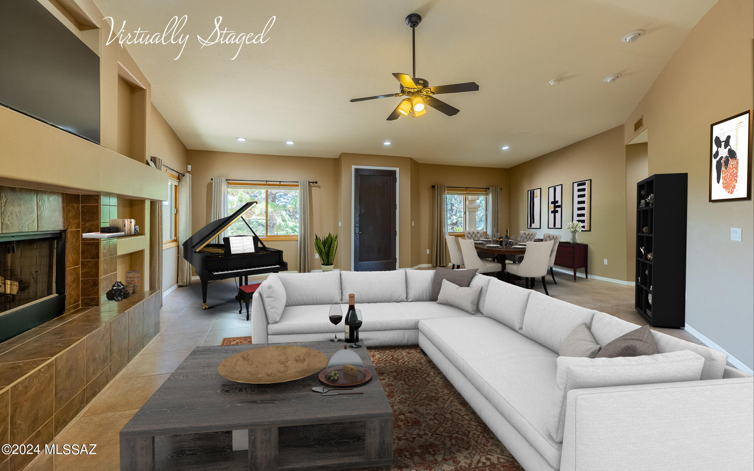 341 Sharon Road Vail, AZ 85641 - Photo 3 of 50 a living room with furniture and a wooden floor
