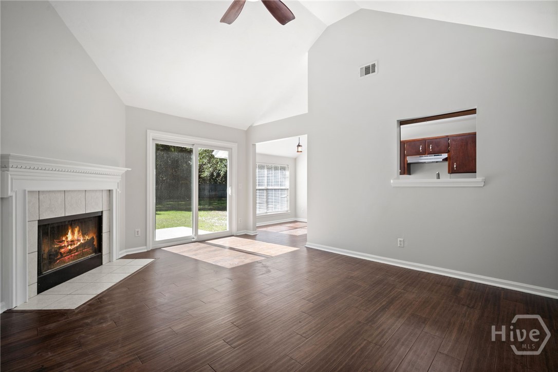 Living room with entry to backyard (new sliding do