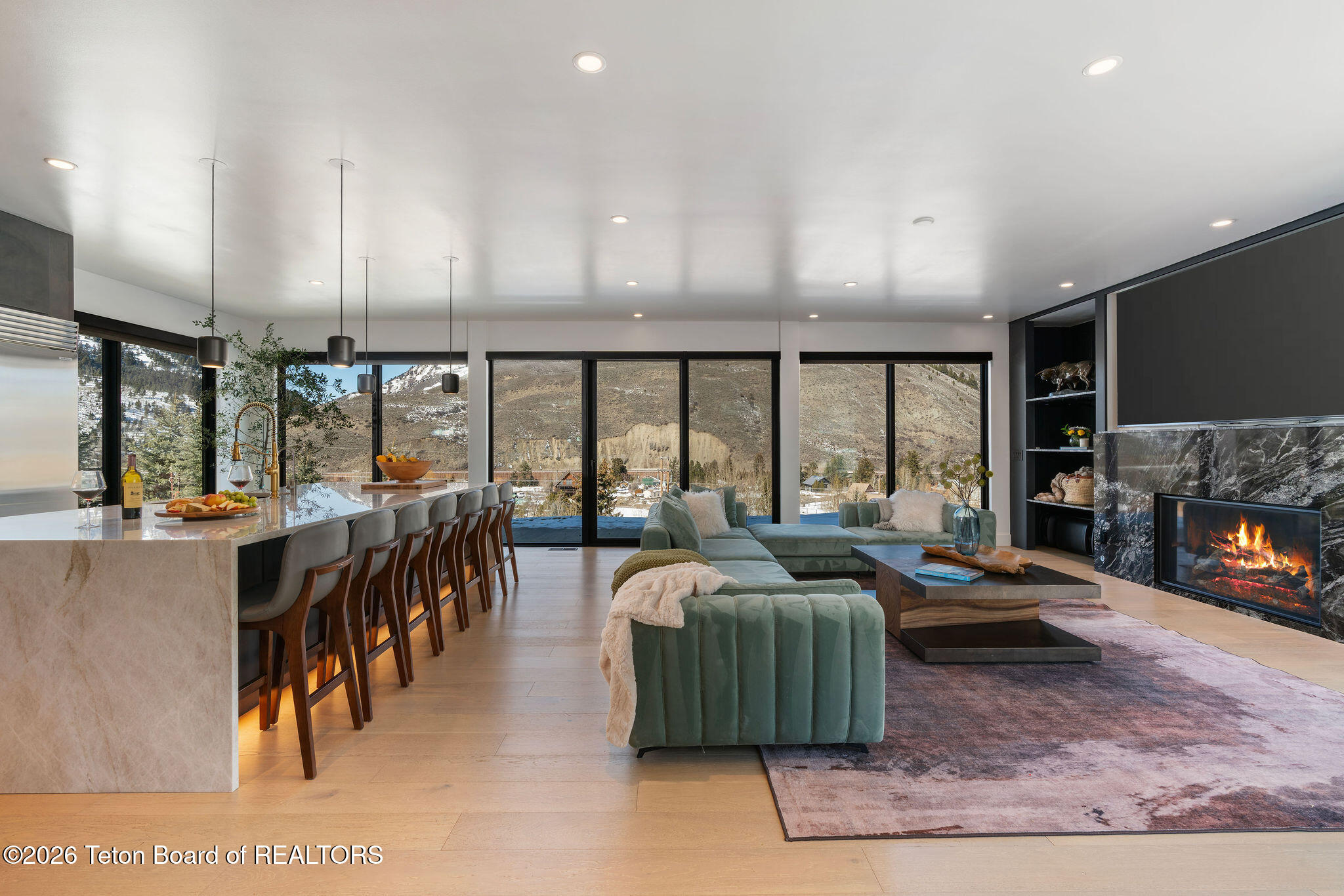 11330 Hoback Junction South Road Jackson, WY 83001 - Photo 19 of 57 Kitchen and Living space