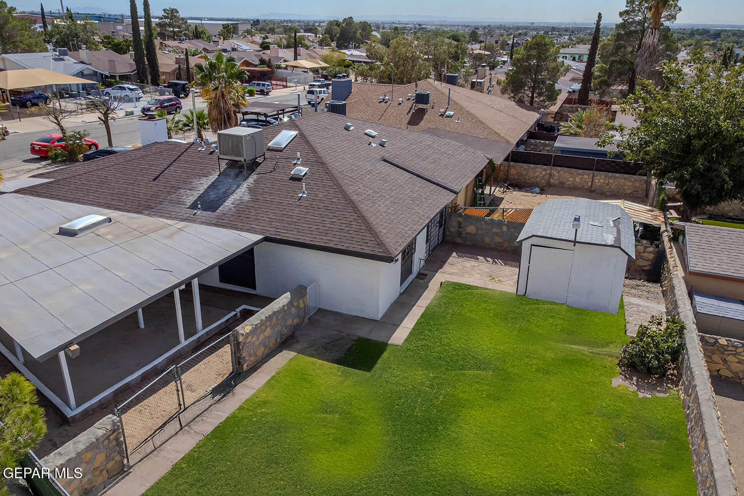 859 Destello Road El Paso, TX 79907 - Photo 42 of 43 an aerial view of a house with swimming pool