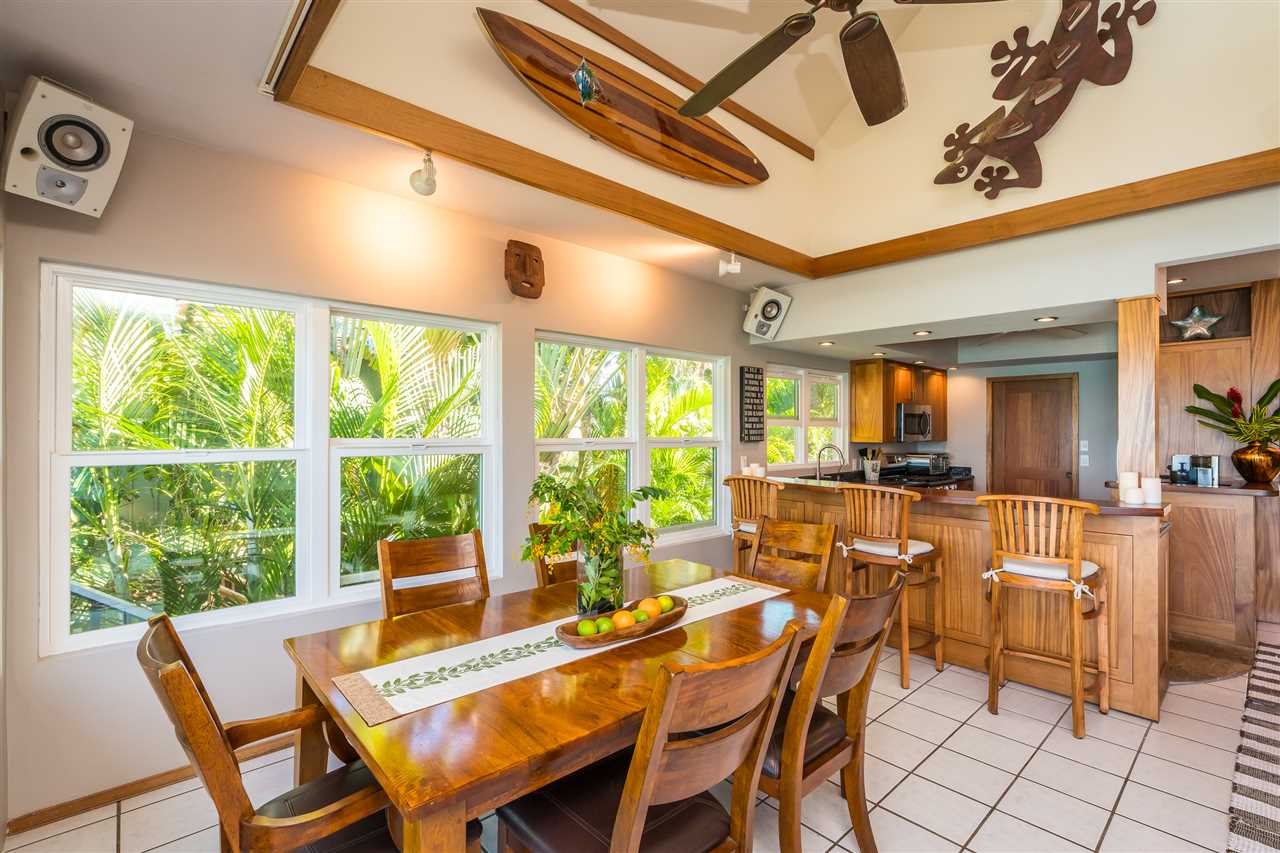 602 Stable Road Paia, HI 96779 - Photo 16 of 30 a view of a dining room with furniture window and outside view