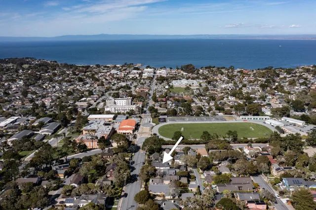 an aerial view of multiple house