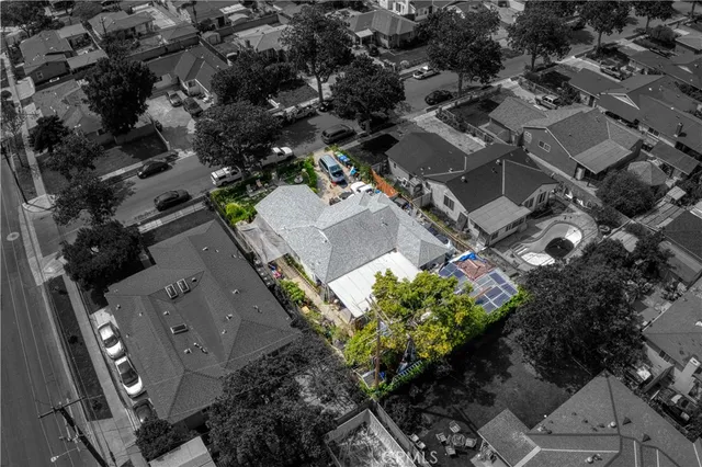 an view of city and mountain