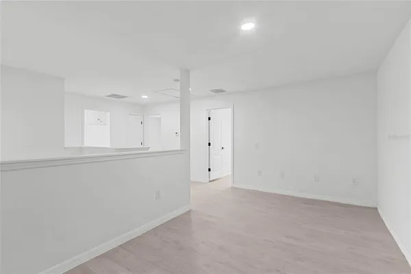 an empty room with a window