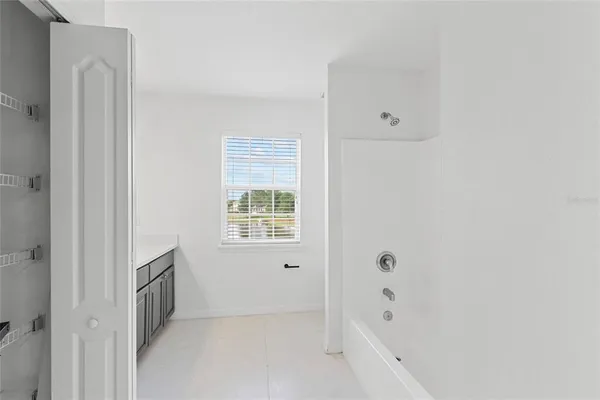 an empty room with a window