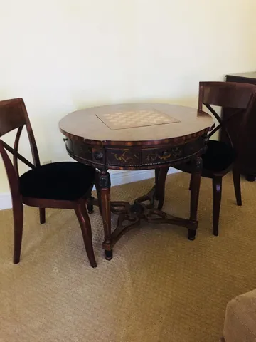 a balcony with benches and stairs