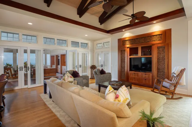 a outdoor living space with furniture