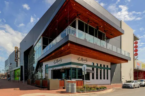 a front view of a building