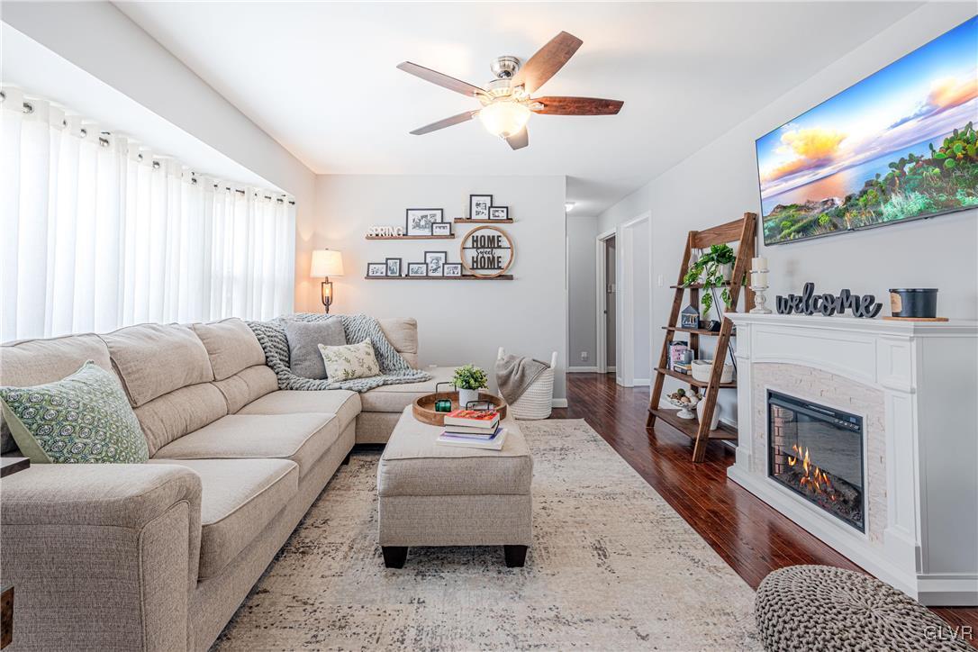 413 South Miller Street Shillington, PA 19607 - Photo 3 of 36 a living room with furniture and a fireplace