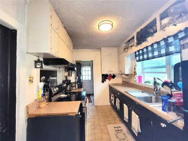 a kitchen with lots of counter top space