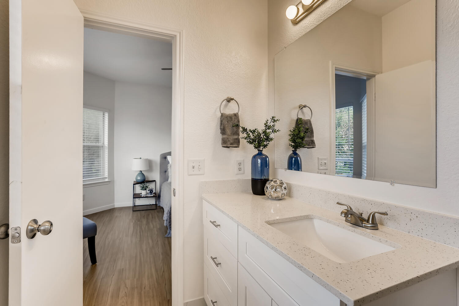 1206 Maple Avenue Austin, TX 78702 - Photo 14 of 39 a bathroom with a sink vanity and mirror
