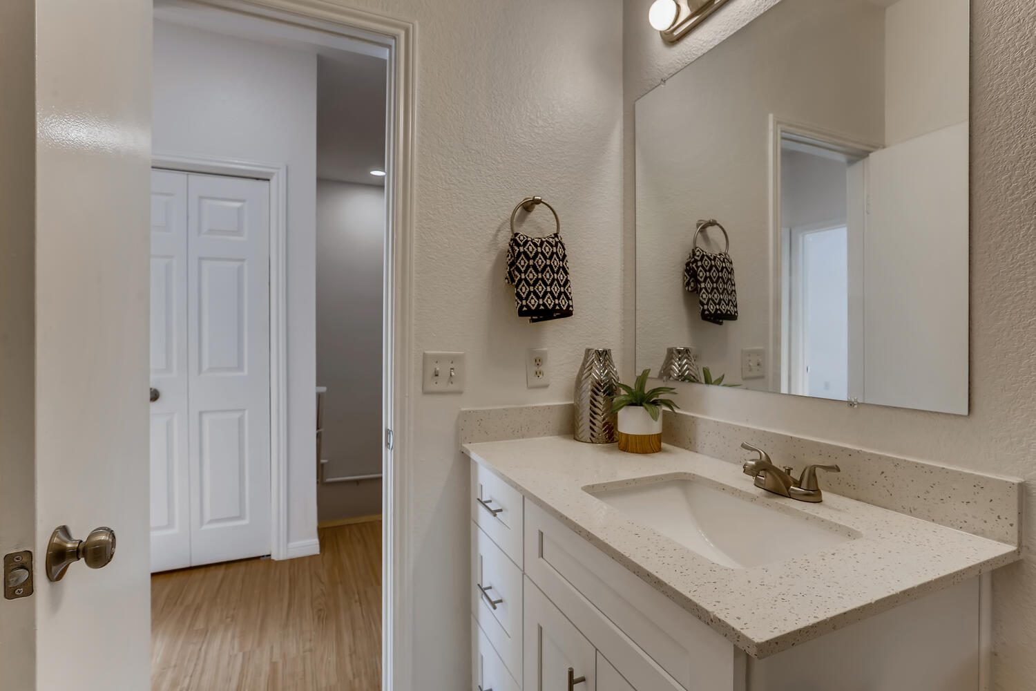 1206 Maple Avenue Austin, TX 78702 - Photo 19 of 39 a bathroom with a sink and a mirror
