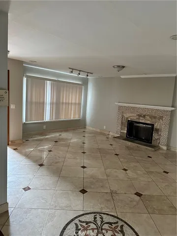 a view of a room with rack on the wall