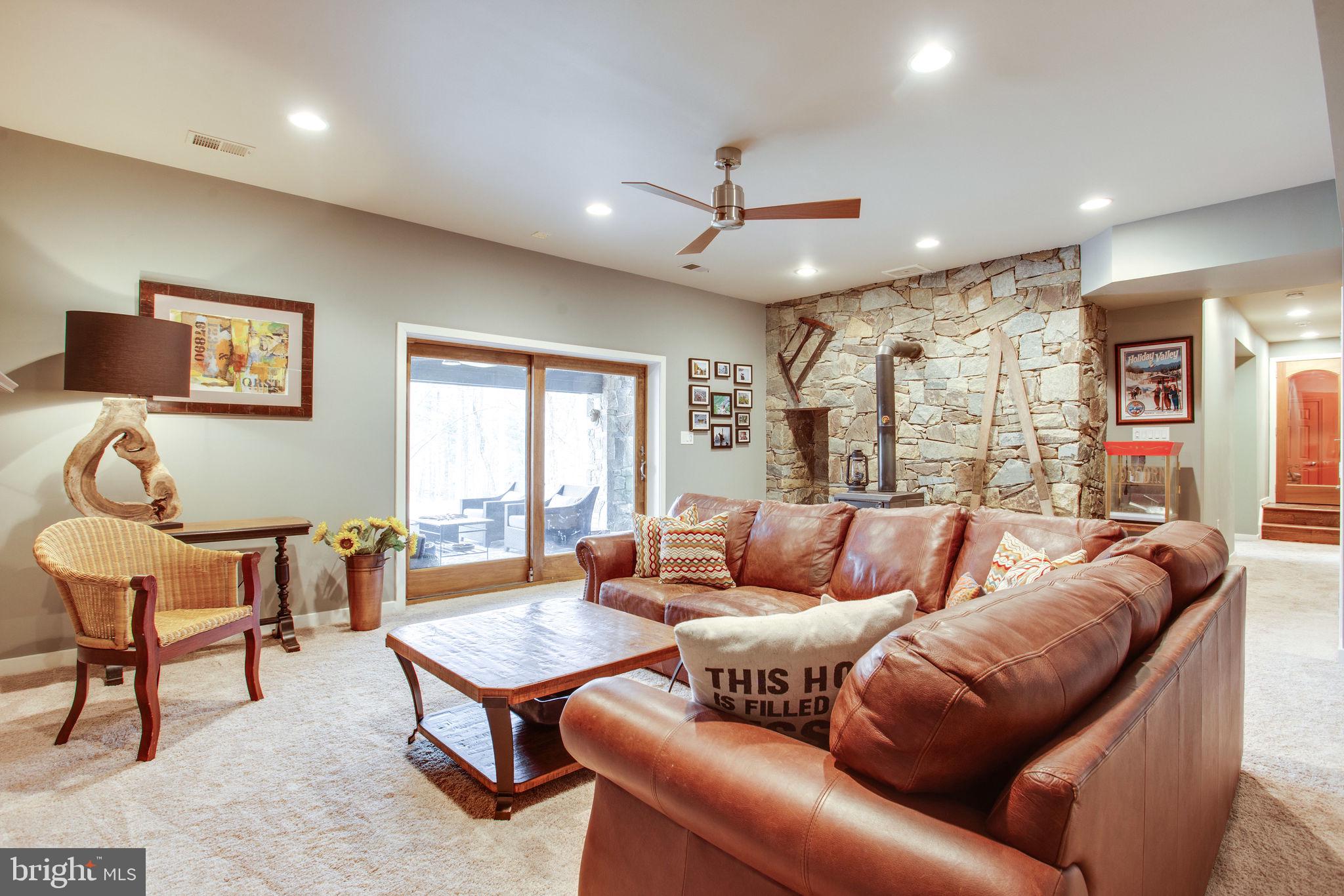 705 Clear Spring Road Great Falls, VA 22066 - Photo 41 of 62 Lower level club room w/sliding door to patio