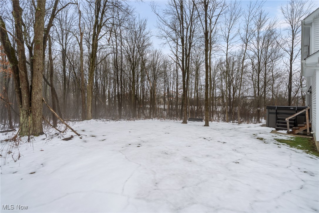 39600 Aurora Road Solon, OH 44139 - Photo 39 of 49 Yard covered in snow featuring a deck