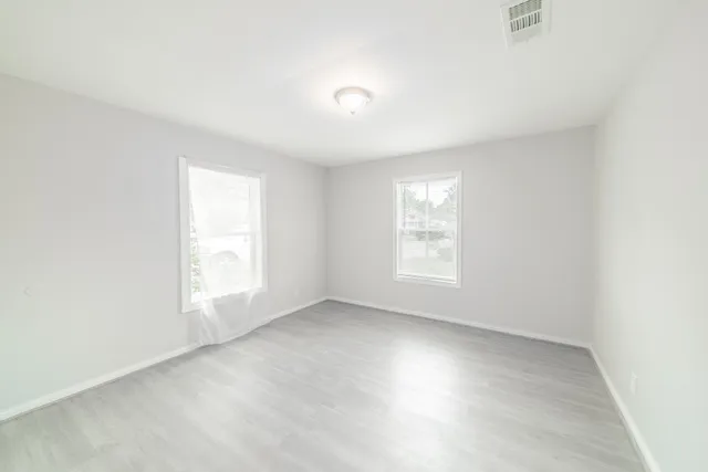 an empty room with a window