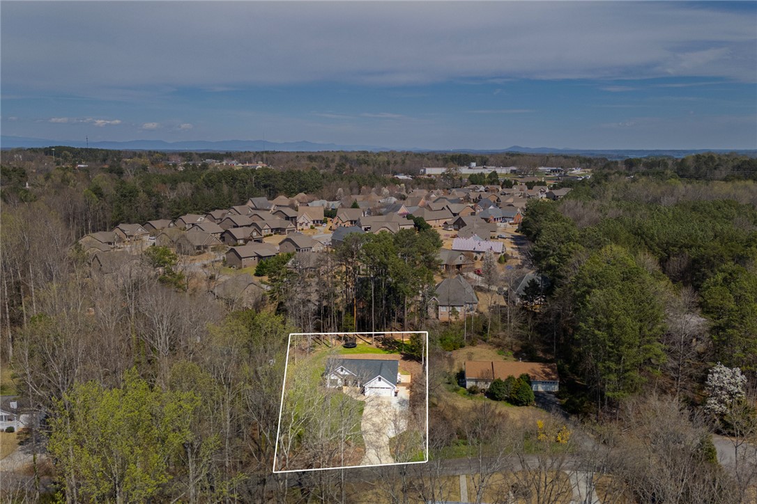 119 Brook Lane Seneca, SC 29672 - Photo 37 of 43 An aerial view captures a single-family home nestled in a serene, treed community.