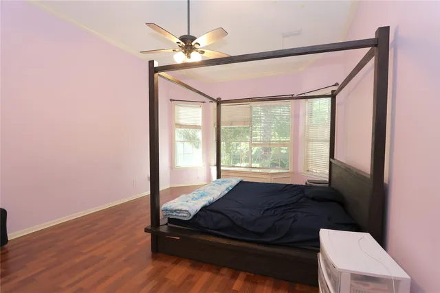 a living room with a bed furniture and a window