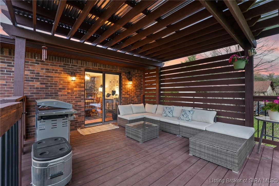 5510 Briarhill Drive Floyds Knobs, IN 47119 - Photo 4 of 88 Covered deck w/ privacy