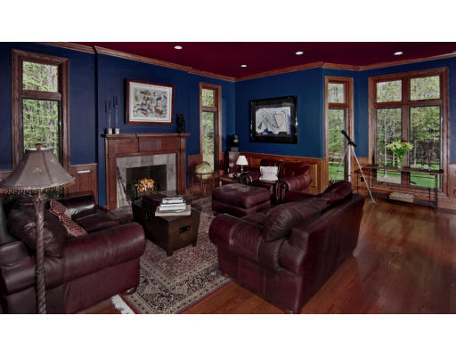 215 Monument Farm Road Concord, MA 01742 - Photo 4 of 8 a living room with furniture and a fireplace