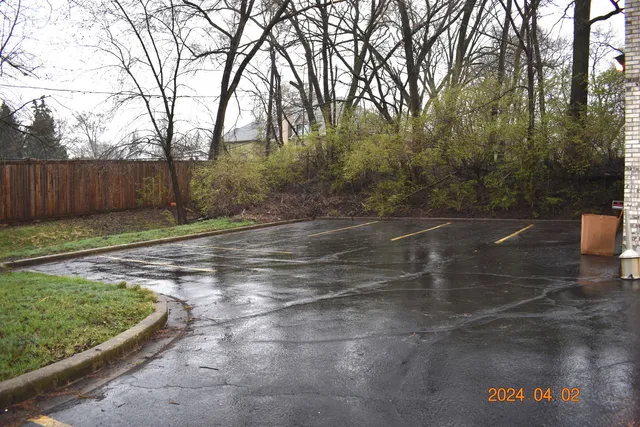 a view of backyard with green space