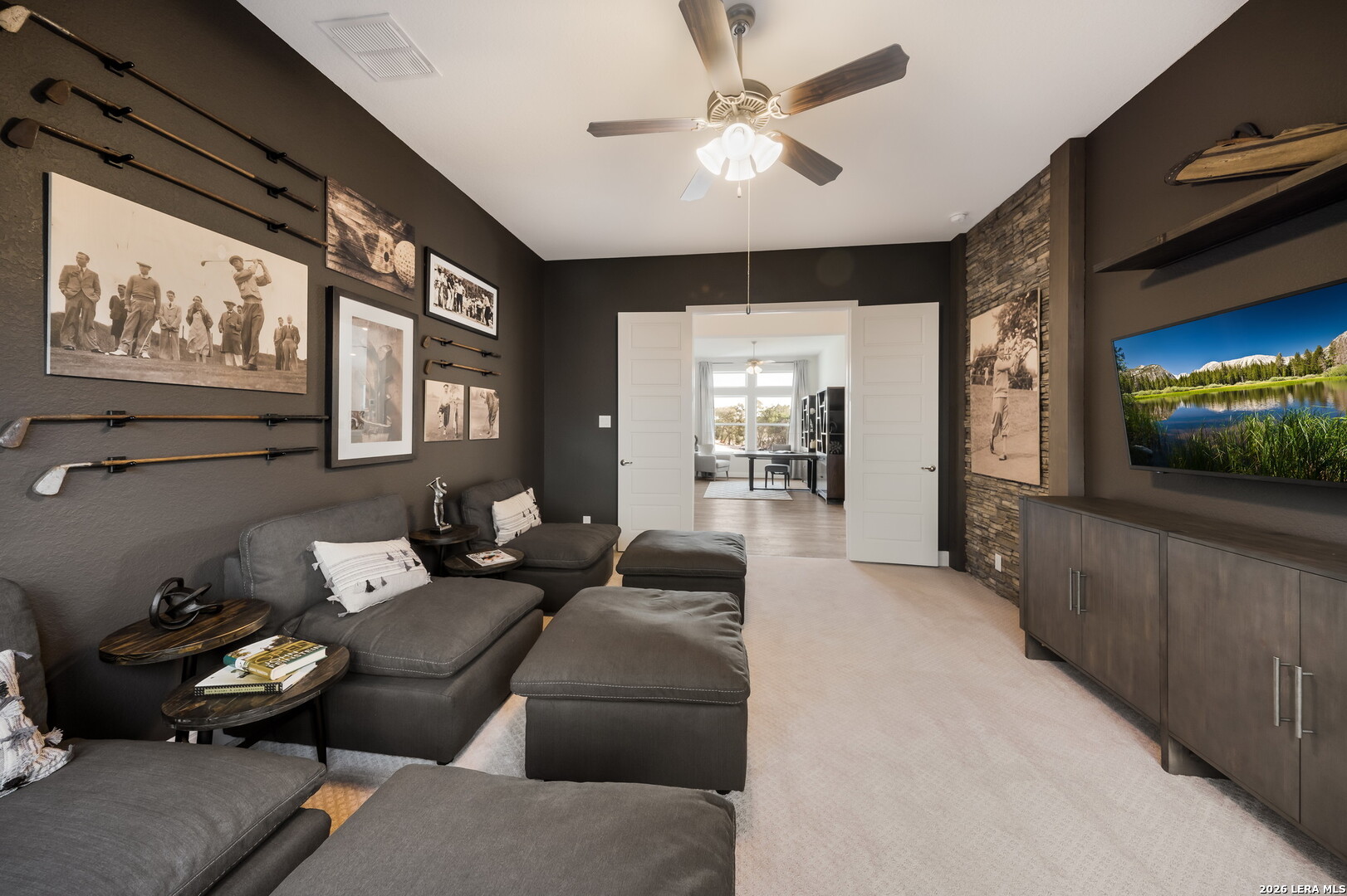 417 Fandango Boerne, TX 78006 - Photo 5 of 37 a living room with furniture and a flat screen tv