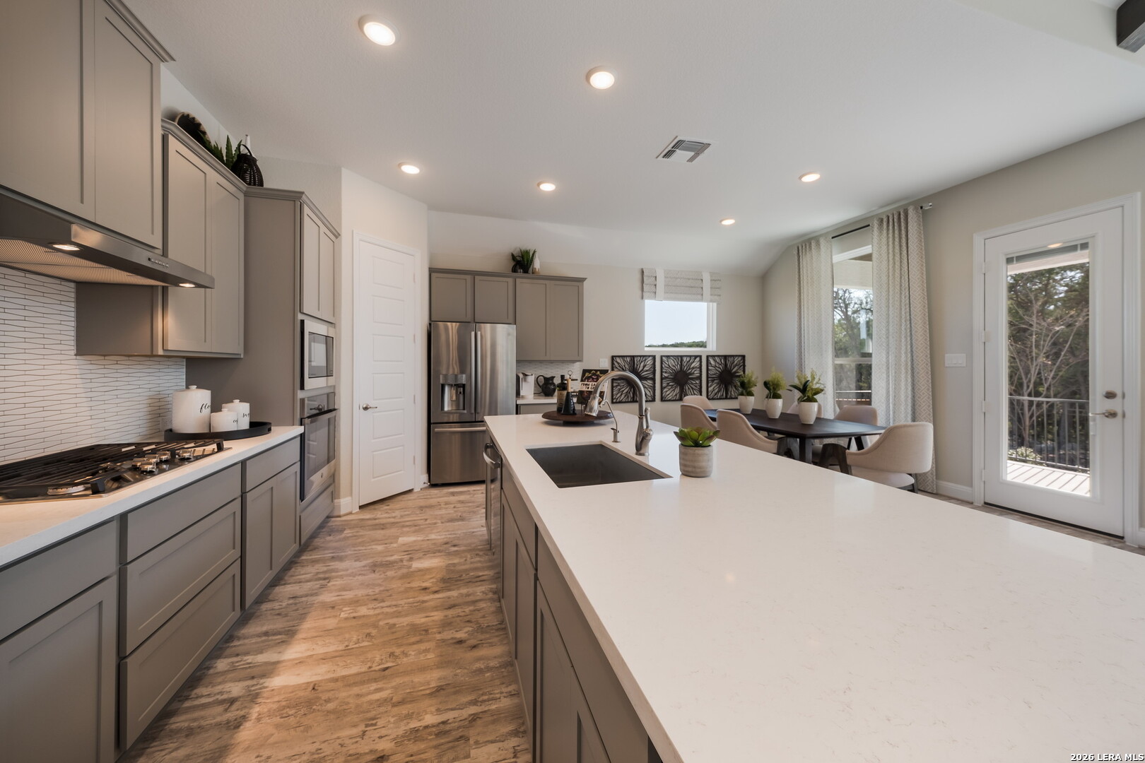 417 Fandango Boerne, TX 78006 - Photo 10 of 37 a large kitchen with stainless steel appliances lots of counter top space