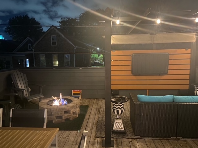 3301 South Racine Avenue Chicago, IL 60608 - Photo 32 of 32 a front view of a house with outdoor seating