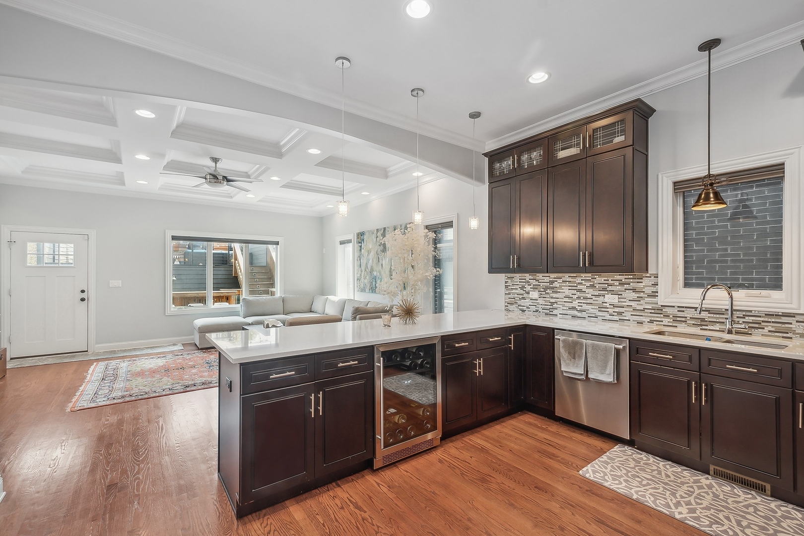 3301 South Racine Avenue Chicago, IL 60608 - Photo 5 of 32 a large kitchen with stainless steel appliances granite countertop a sink and cabinets