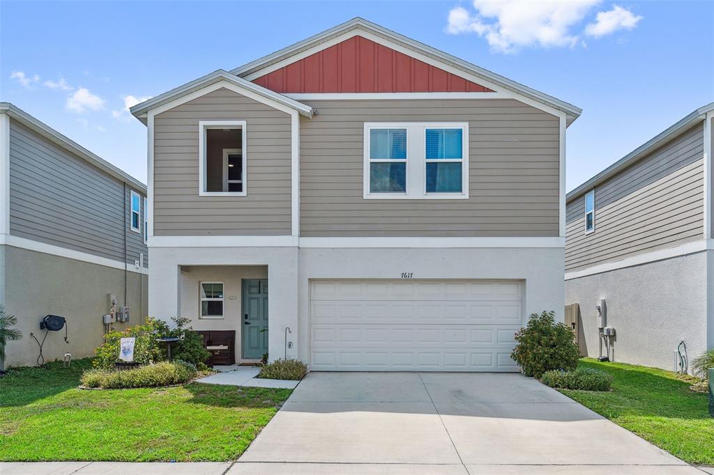 a front view of house with yard