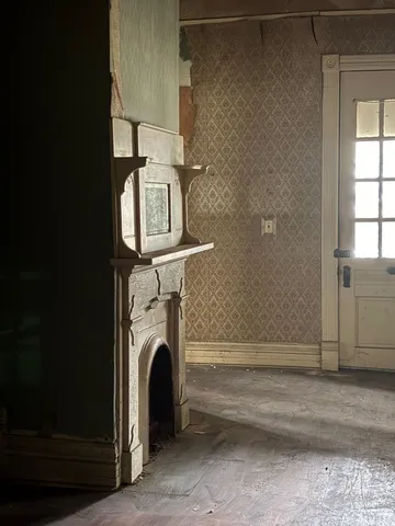 a close view of wooden door