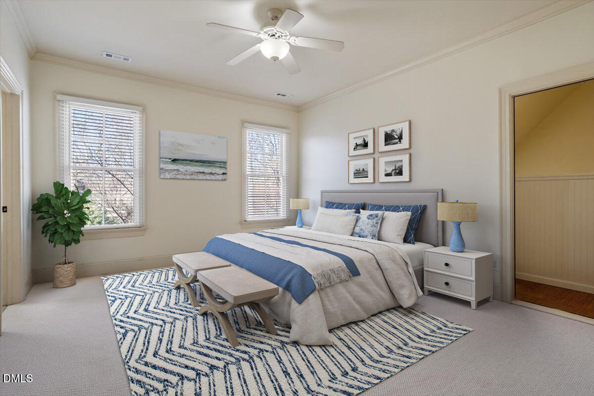 12820 River Dance Drive Raleigh, NC 27613 - Photo 43 of 86 a bedroom with a bed and a window
