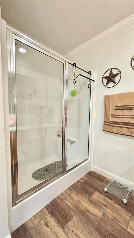 269 Apache Quitman, TX 75783 - Photo 28 of 40 a bathroom with a glass shower door