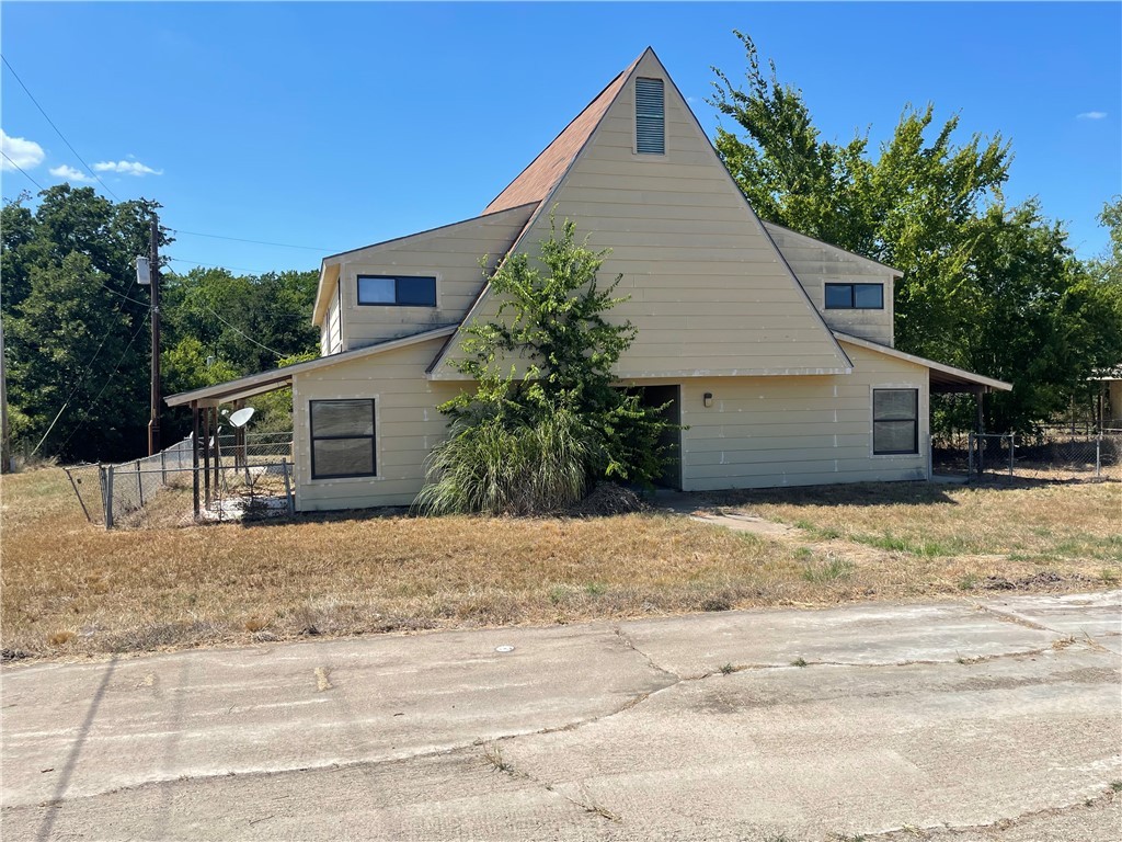 a backyard of a house