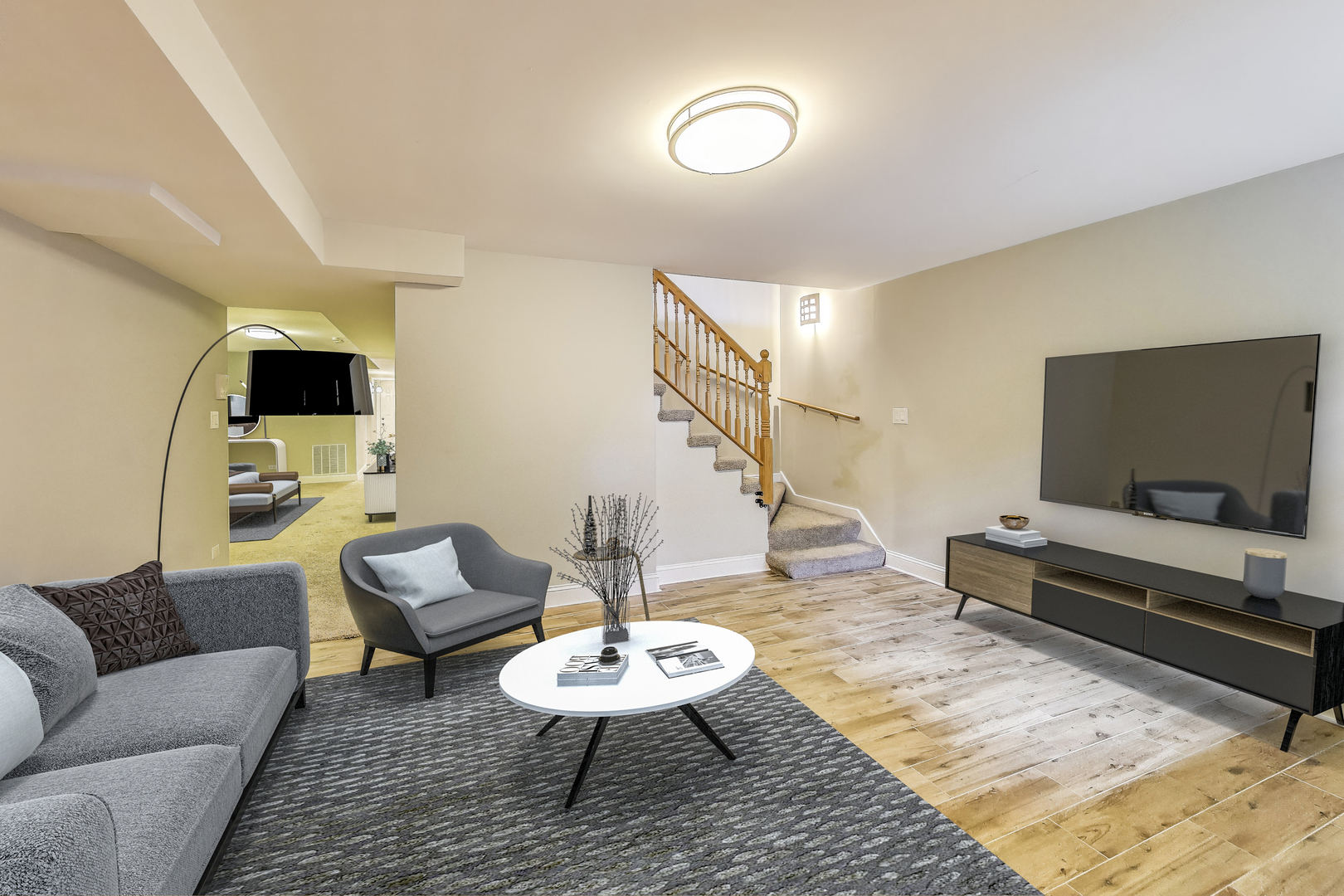 7730 North Paulina Street, Unit 1 Chicago, IL 60626 - Photo 33 of 59 a living room with furniture and a flat screen tv