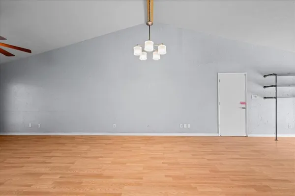 a view of a room with an empty space
