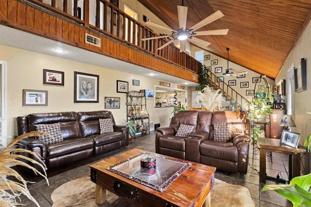 a outdoor living space with furniture