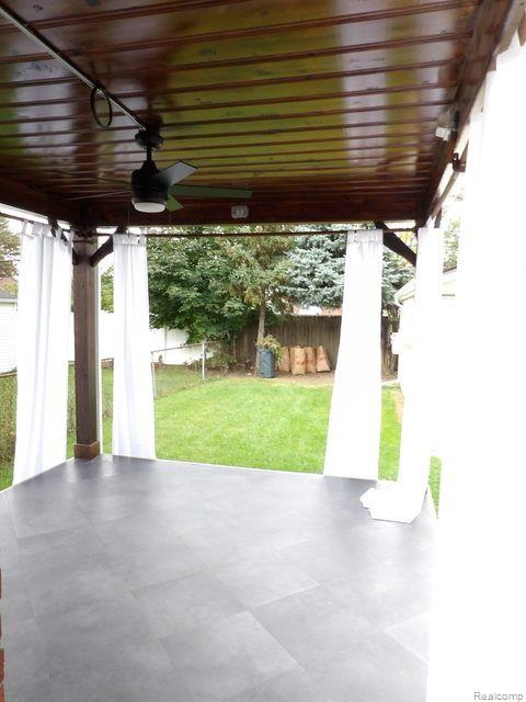 8331 Rosedale Boulevard Allen Park, MI 48101 - Photo 26 of 45 RELAXING BACK PATIO/PORCH WITH CEILING FAN!